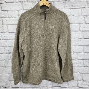 THE NORTH FACE Men's Utility Brown Pullover 1/4 Zip Jacket Sz Large